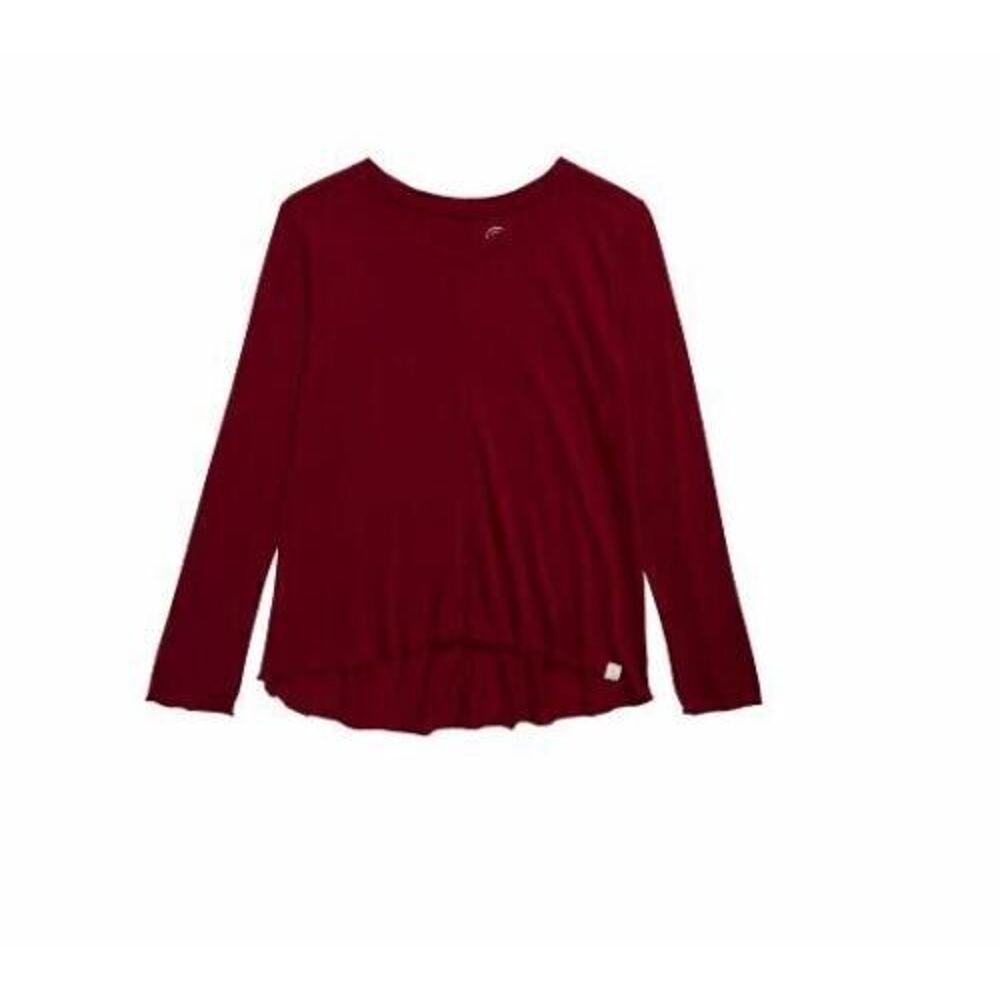 Treasure & Bond Girls Burgundy Easy Swing Long Sleeve Tee Medium(8/10)